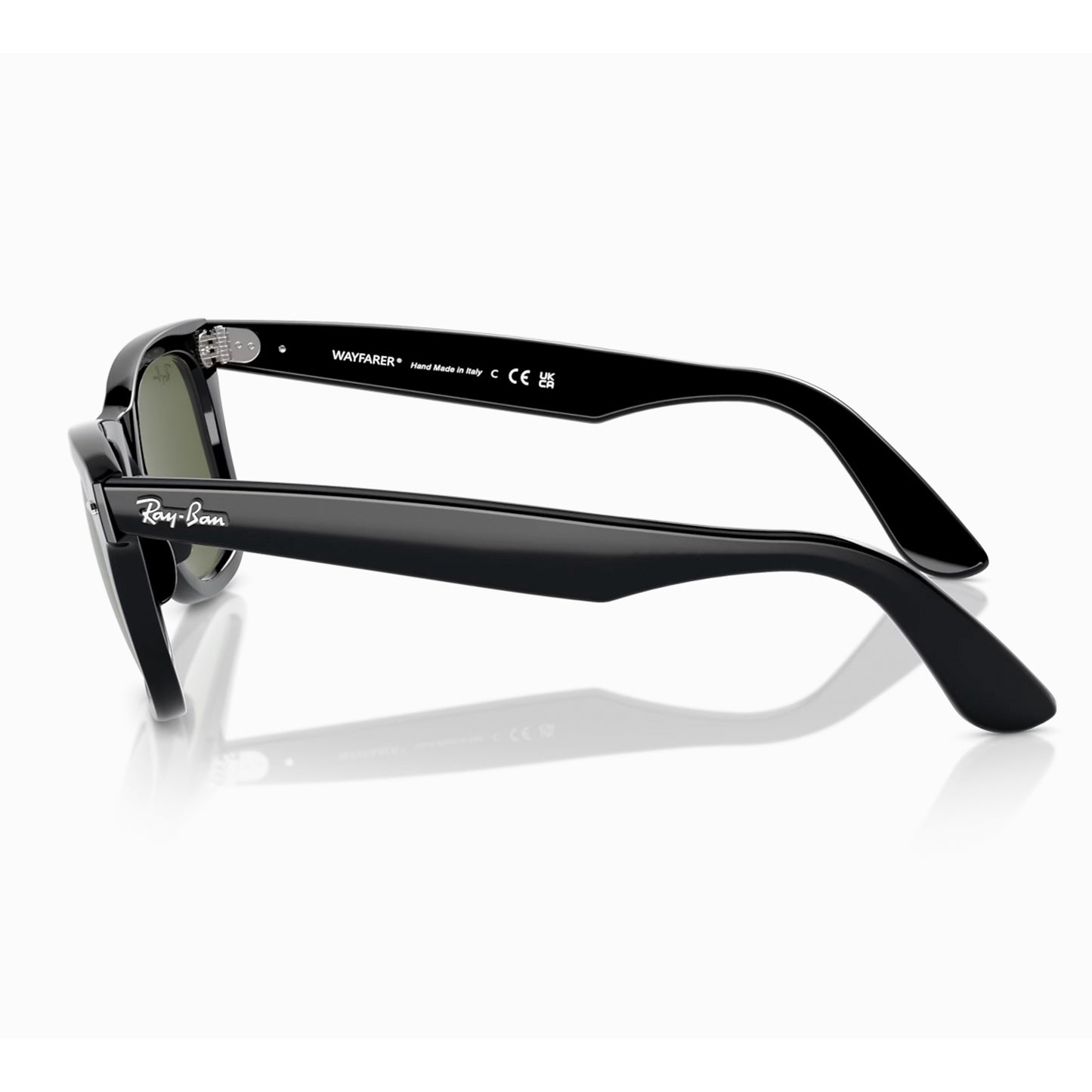 Ray Ban Wayfarer Rb2140 901 Marco Negro Lente Verde G15 Unisex Negro 50Mm Talle M