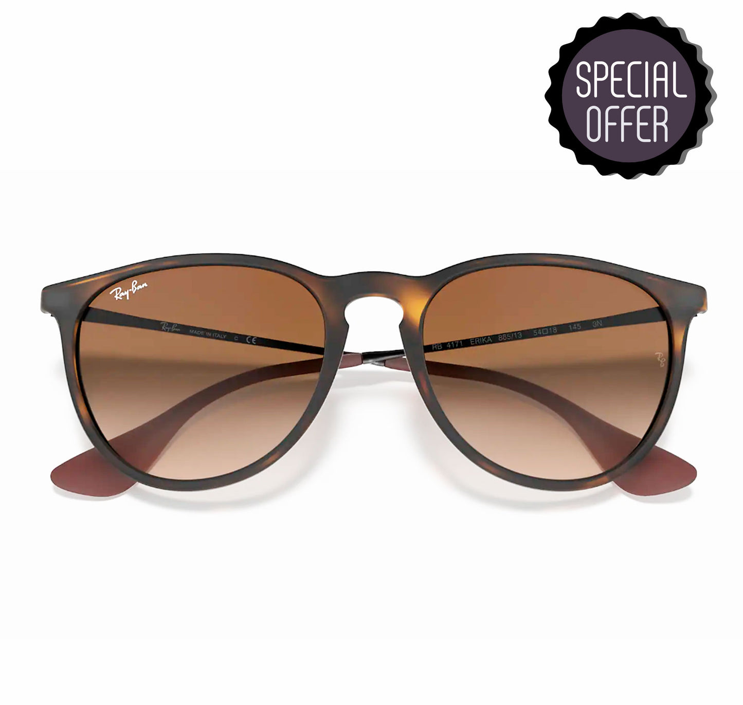 Ray-Ban Erika RB4171 865/13 Marco Marron Lente Marron Talla M 54mm