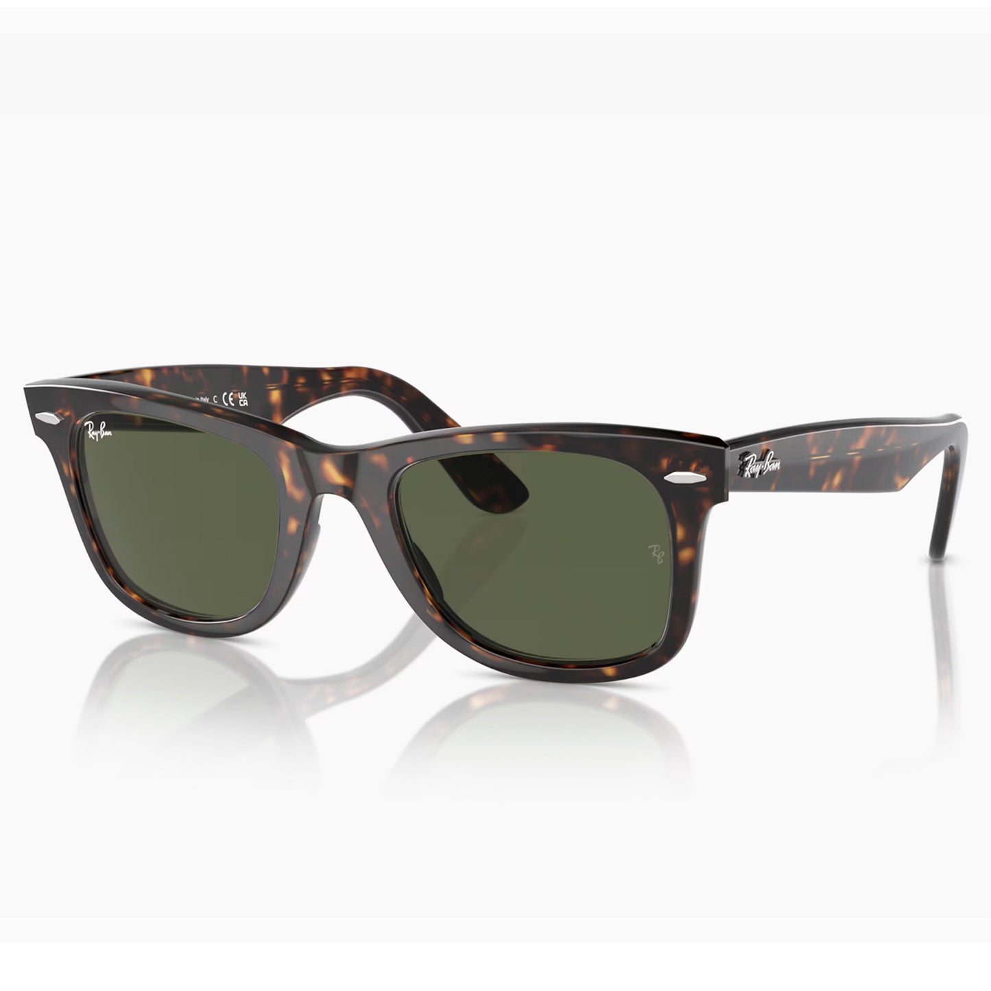 Ray-Ban Wayfarer RB2140 902 Marco Cafe Lente Verde Talle M