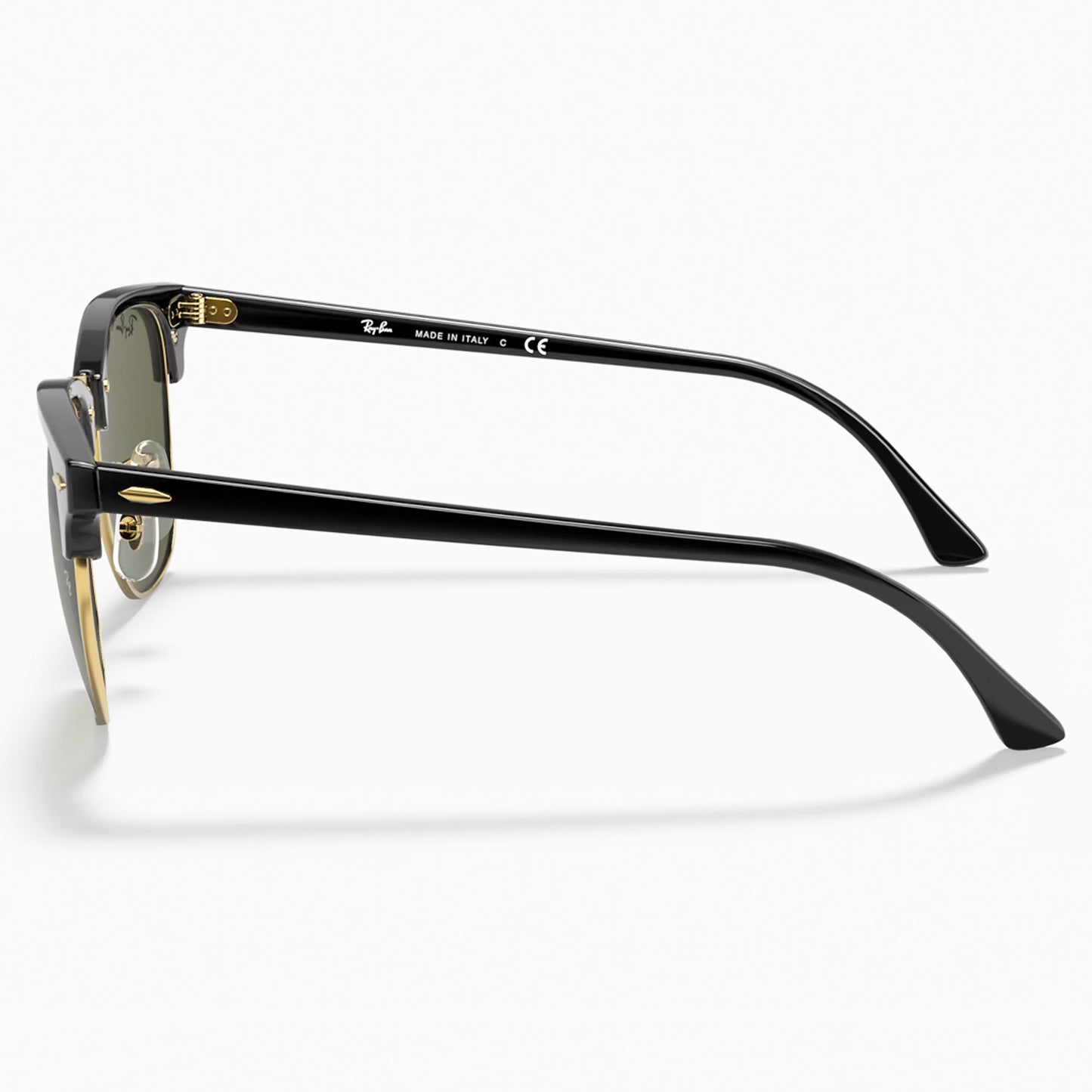 Ray-Ban Clubmaster RB3016 W0365 Marco Negro Lente Verde Gafas de Sol Clásicas Unisex Negro 51mm