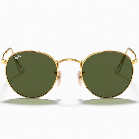 Gafas De Sol Rayban Round Rb3447 001 50 Marco Dorado Lente Verde Talla M
